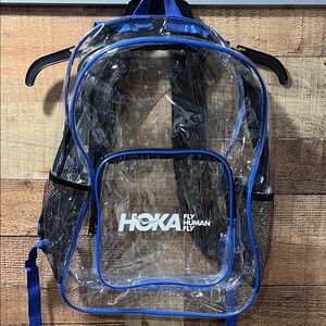 Hoka Transparent unisex Backpack with Blue Accents